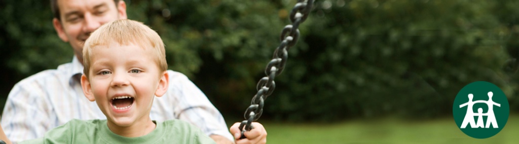 Child on a swing.