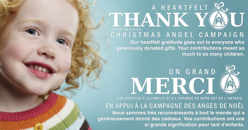 A heartfelt thank you from NEOFACS Christmas Angel Campaign!