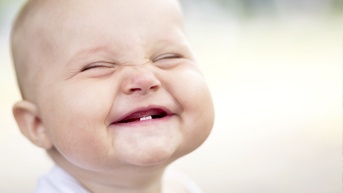 Photo of a smiling baby