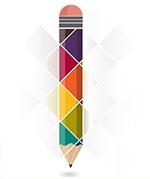 Photo of a multicoloured pencil